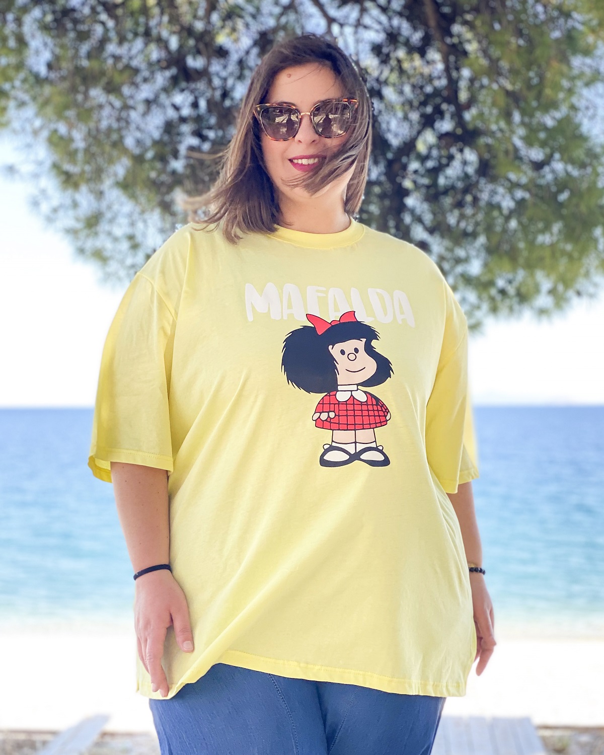 Oversized Tshirt στάμπα “Mafalda”