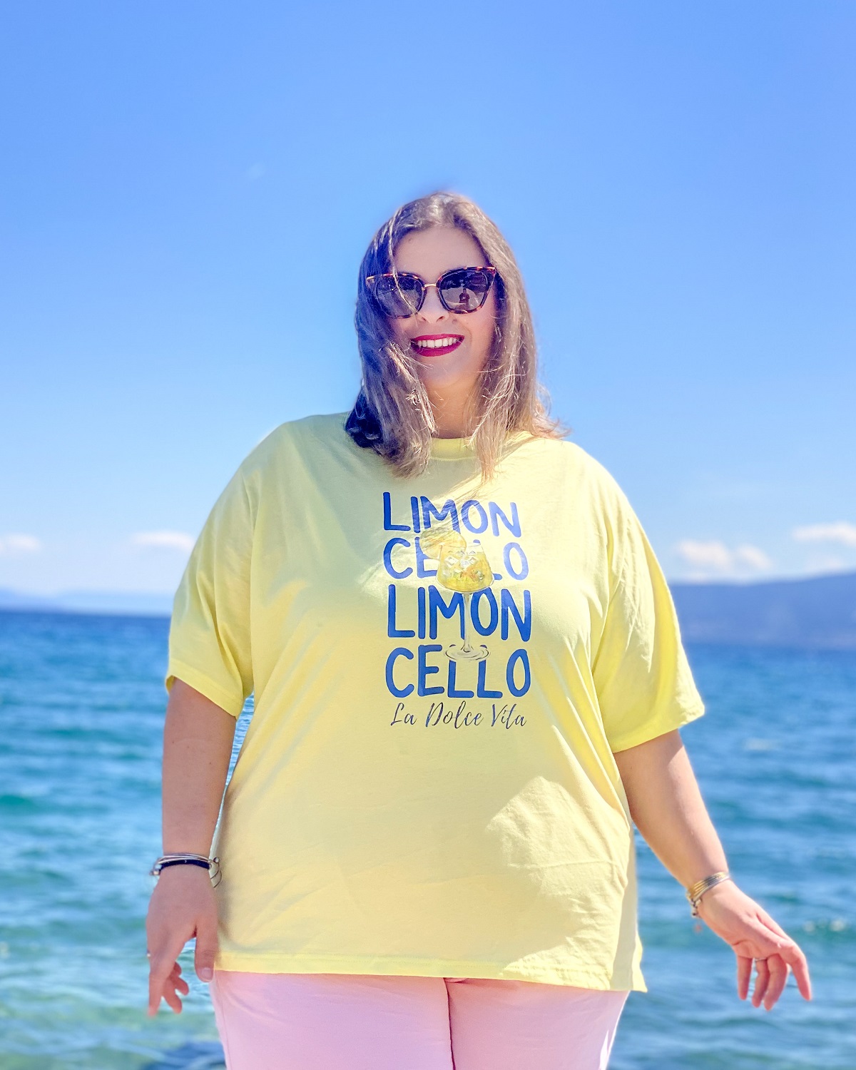 Oversized Tshirt στάμπα “Limoncello” - Κίτρινο, 1