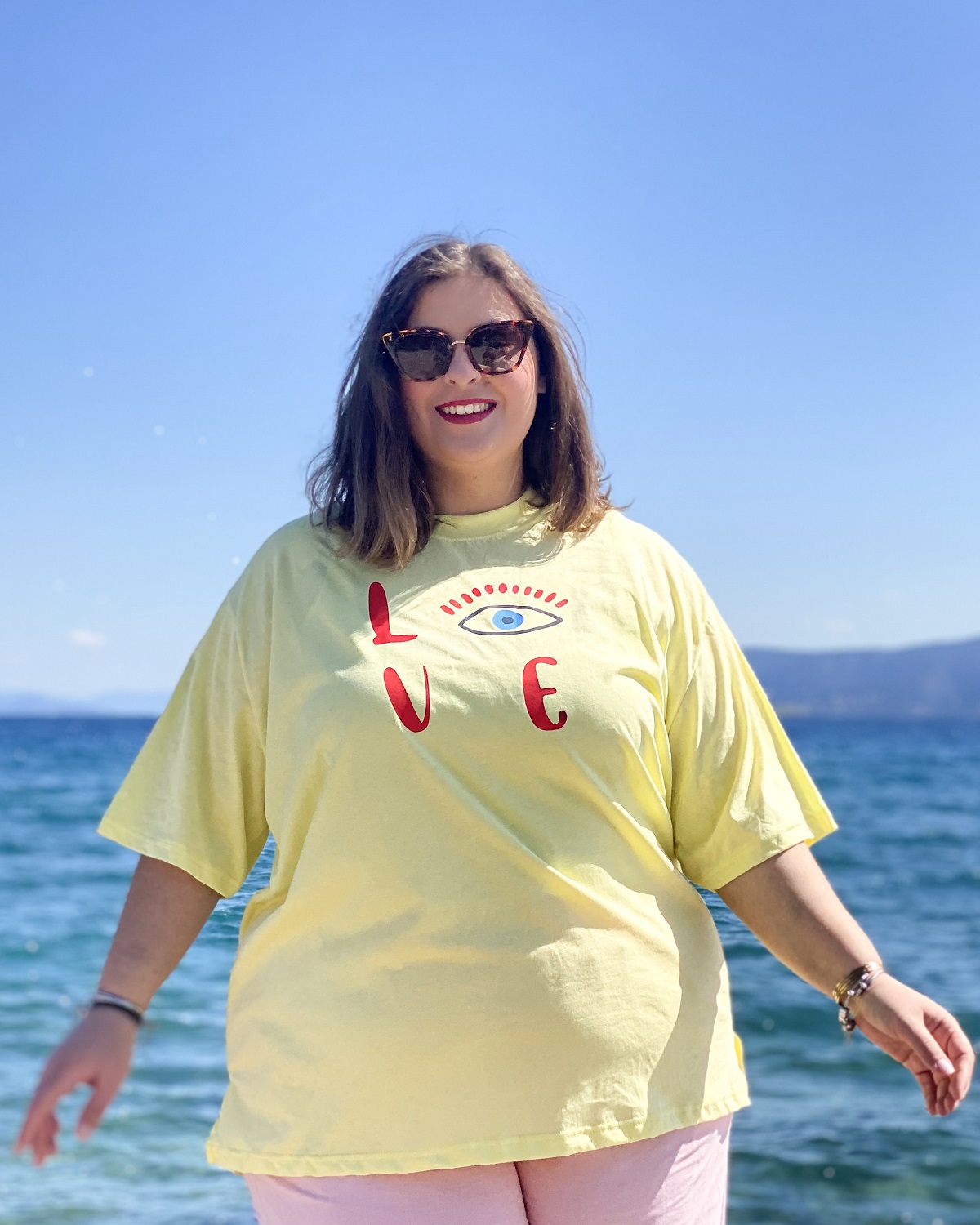 Oversized Tshirt στάμπα “Love”