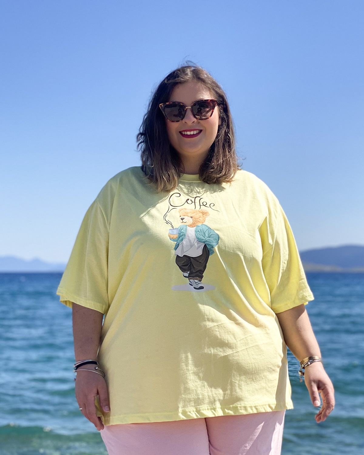 Oversized Tshirt στάμπα “Coffee”