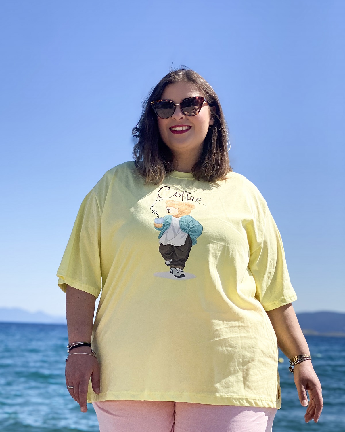 Oversized Tshirt στάμπα “Coffee”