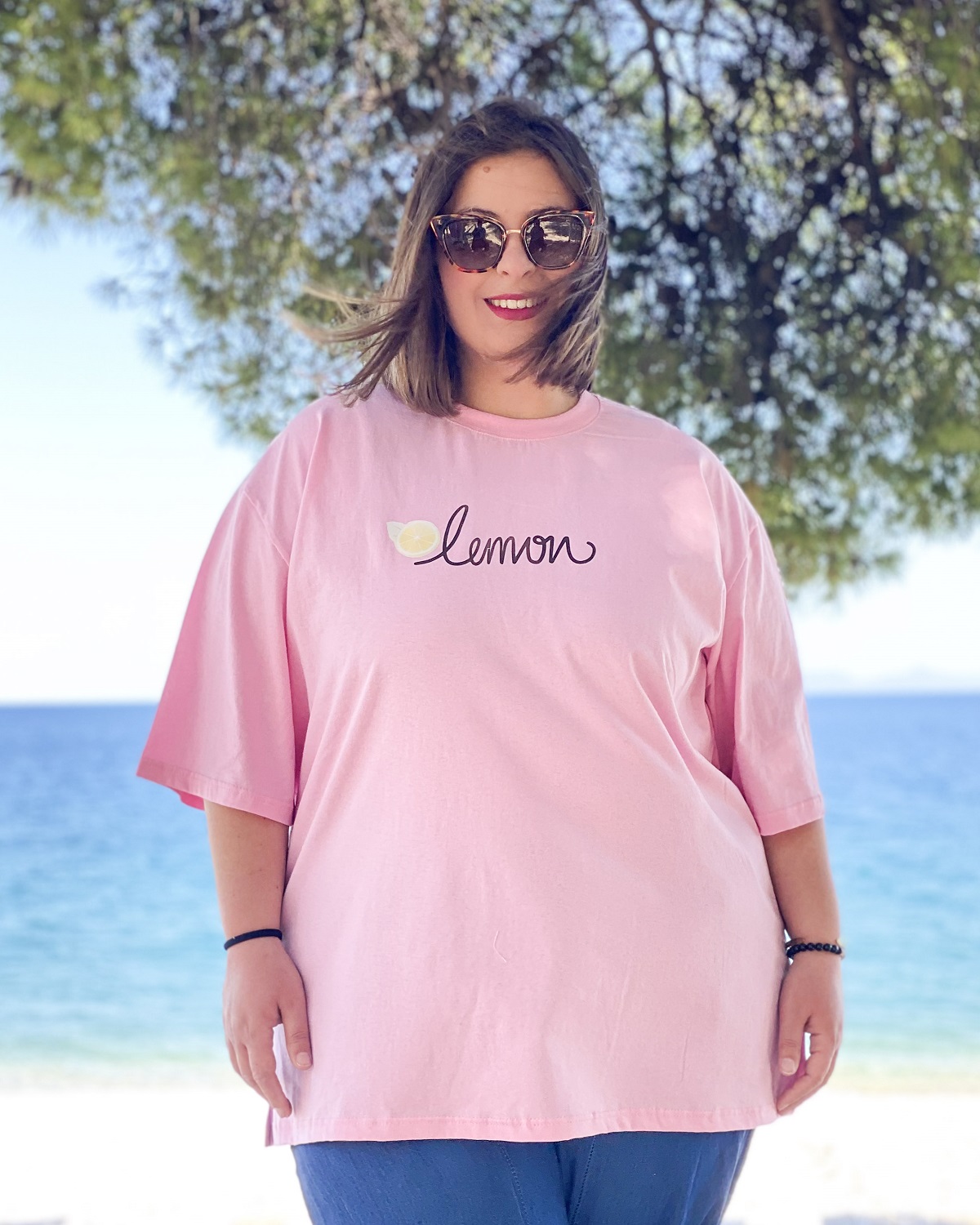 Oversized Tshirt στάμπα “Lemon”
