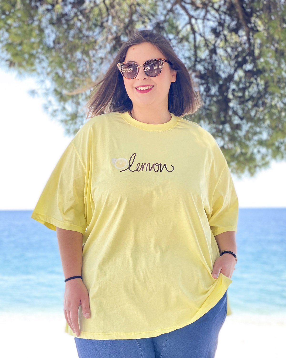 Oversized Tshirt στάμπα “Lemon”