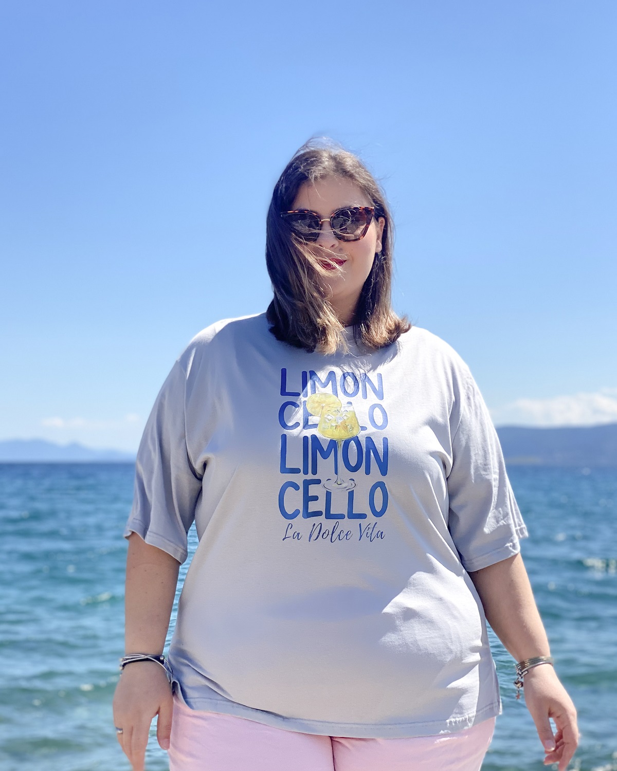 Oversized Tshirt στάμπα “Limoncello” - Κίτρινο, 1