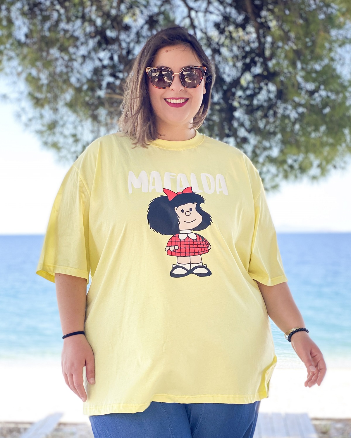 Oversized Tshirt στάμπα “Mafalda”