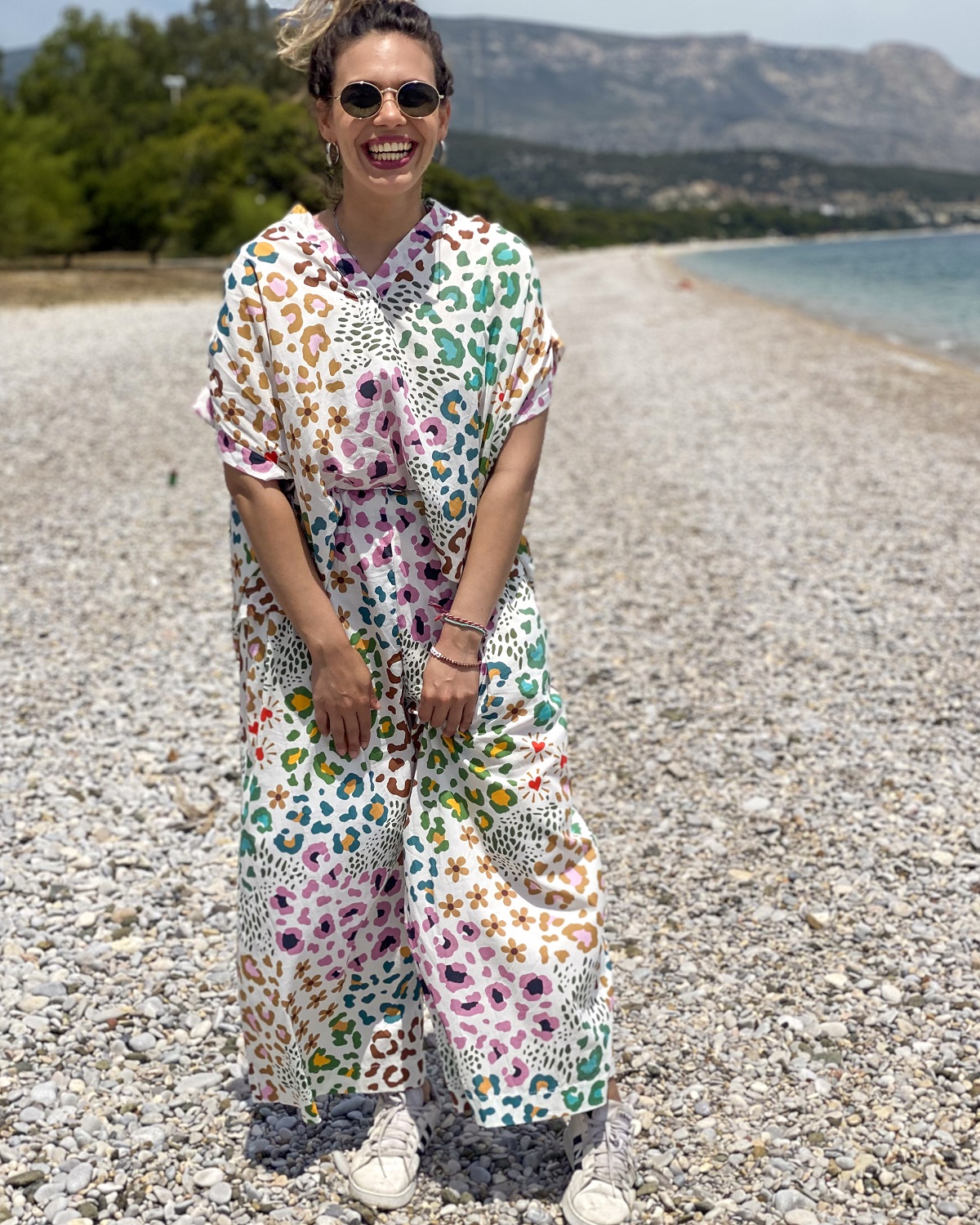 Boho Chic Σετ με Πολύχρωμο Λεοπάρ