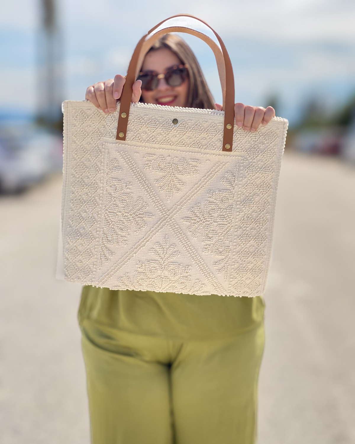 Boho Υφαντή Τσάντα ώμου