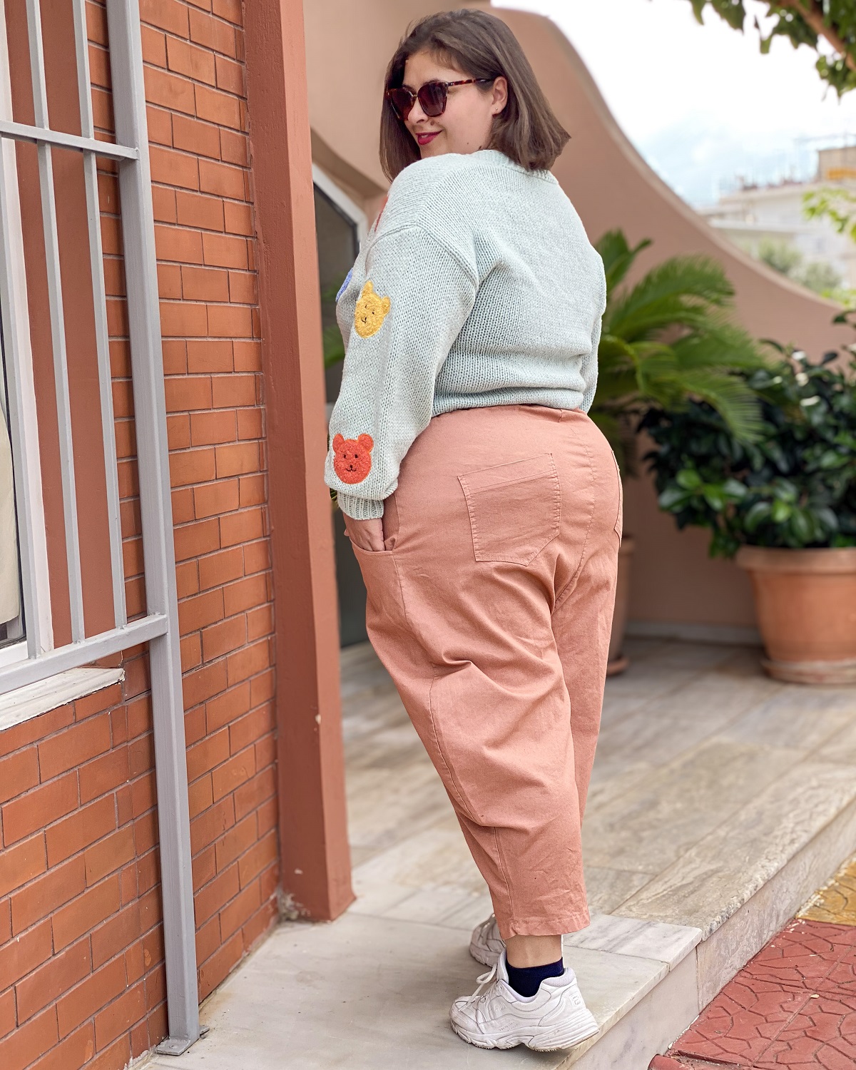 Boho Τζιν Βράκα Γυναικείο με Τσέπες - Dusty ροζ, One Size