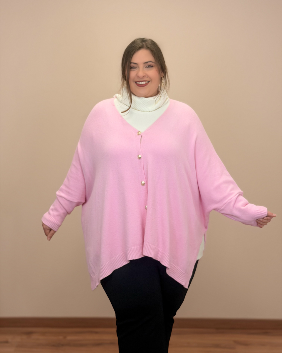 Oversized Πλεκτή Ζακέτα με Χρυσά Κουμπιά & Πλαϊνά Ανοίγματα | Extra Άνετη ΕφαρμογήOversized Πλεκτή Ζακέτα με Χρυσά Κουμπιά & Πλαϊνά Ανοίγματα | Extra Άνετη Εφαρμογή