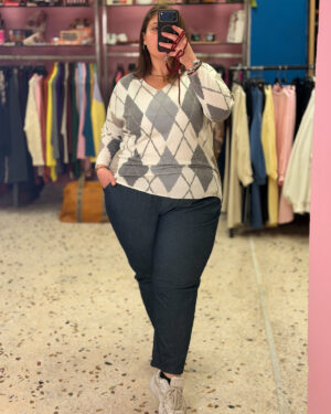 Γυναικείο Premium Τζιν Blue Black Plus Size με Τσέπες | Ελαστικό & Μαλακό | Κάλυψη έως 160Γυναικείο Premium Τζιν Blue Black Plus Size με Τσέπες | Ελαστικό & Μαλακό | Κάλυψη έως 160