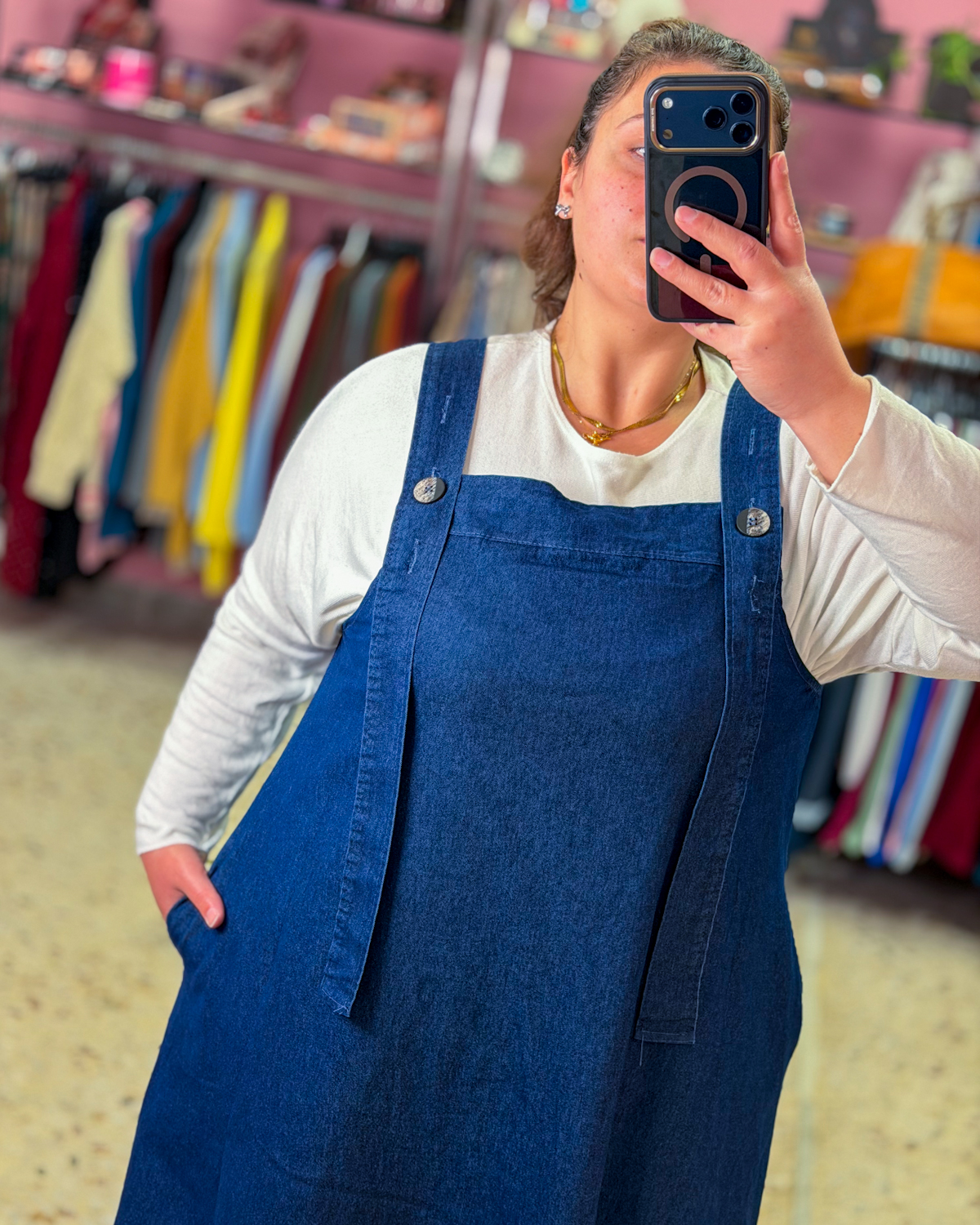 Jean Plus Size Σαλοπέτα – Φόρεμα