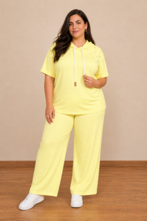 Γυναικείο Plus Size Σετ Φόρμας με Στρας & Κουκούλα – Oversize Baby Φούτερ Σετ σε Μεγάλα ΜεγέθηΓυναικείο Plus Size Σετ Φόρμας με Στρας & Κουκούλα – Oversize Baby Φούτερ Σετ σε Μεγάλα Μεγέθη