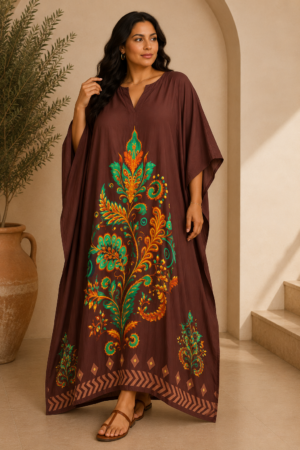 Καφτάνι Oversized με Εμπριμέ ΜοτίβοΚαφτάνι Oversized με Εμπριμέ Μοτίβο